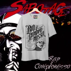 Camiseta Sabotage Rap é Compromisso underground brasileiro Hip-Hop
