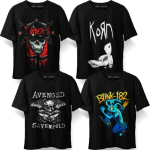 Camiseta Banda Rock, Korn, Slayer, Blink-182, Avenged Sevenfold