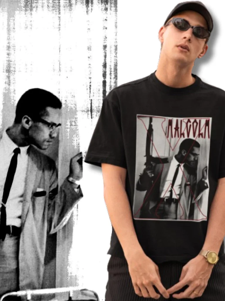 Camiseta Malcolm X hip hop Rap Streetwear Cultura de Rua