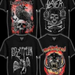 Camiseta Banda Rock Evanescence Led Zeppelin Motorhead Slayer