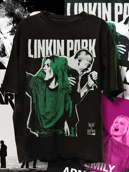Camiseta Linkin Park Chester Emily Armstrong Banda Rock Nu Metal One More Light Rock in Roll Anos 00