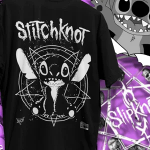 Camiseta Stichknot Lilo Stich Banda Slipknot Rock Heavy Metal All Hope Is Gone