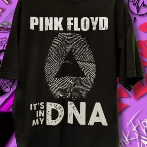 Camiseta Its My DNA Banda Pink Floyd Pirâmide Prisma Rock Clássico Retrô Anos 70
